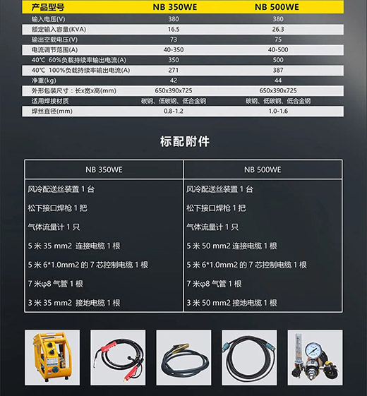 九洲国际NB 350WE/500WE产品参数标配附件